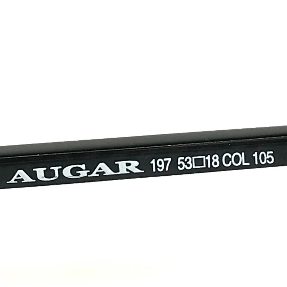 Augar Eyeglasses Frames 197 COL 105 Black Silver 22KT GP Gold Plated 53-18-140